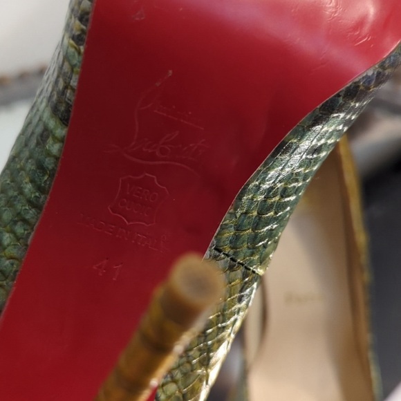 Christian Louboutin Iridescent Reptile Print So Kate Heel Size 41 - Picture 9 of 13
